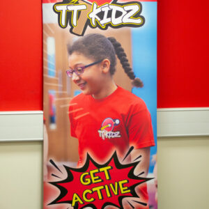 Indoor pull up banner
